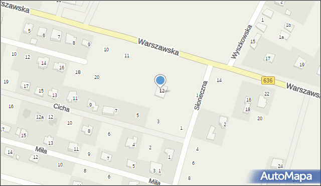 Wola Rasztowska, Warszawska, 12, mapa Wola Rasztowska