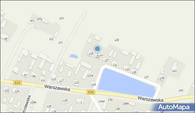 Wola Rasztowska, Warszawska, 121, mapa Wola Rasztowska