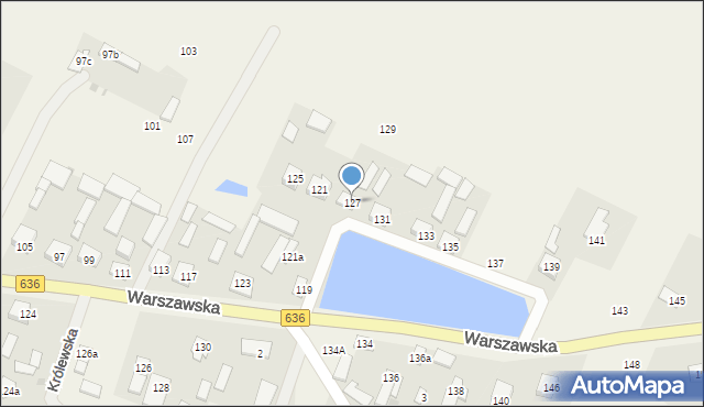 Wola Rasztowska, Warszawska, 127, mapa Wola Rasztowska