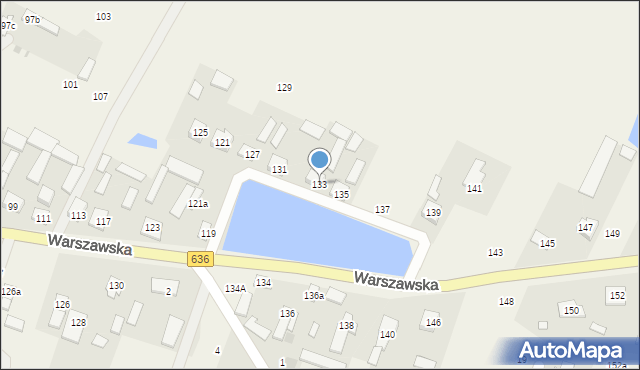 Wola Rasztowska, Warszawska, 133, mapa Wola Rasztowska