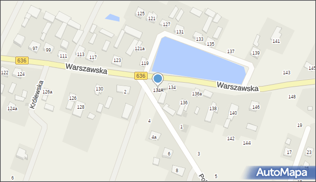 Wola Rasztowska, Warszawska, 134A, mapa Wola Rasztowska