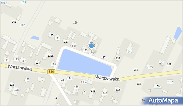 Wola Rasztowska, Warszawska, 135, mapa Wola Rasztowska