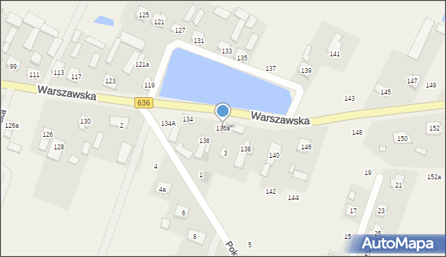 Wola Rasztowska, Warszawska, 136a, mapa Wola Rasztowska