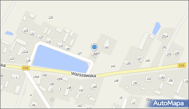 Wola Rasztowska, Warszawska, 139, mapa Wola Rasztowska