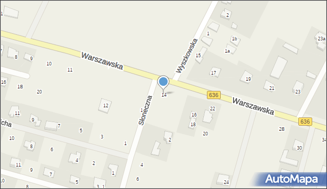 Wola Rasztowska, Warszawska, 14, mapa Wola Rasztowska