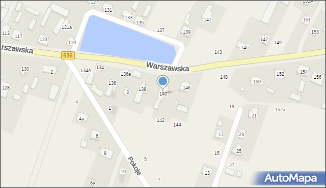 Wola Rasztowska, Warszawska, 140, mapa Wola Rasztowska