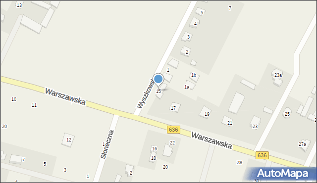 Wola Rasztowska, Warszawska, 15, mapa Wola Rasztowska