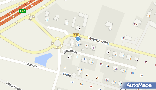 Wola Rasztowska, Warszawska, 2, mapa Wola Rasztowska