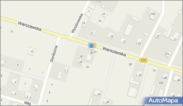 Wola Rasztowska, Warszawska, 22, mapa Wola Rasztowska