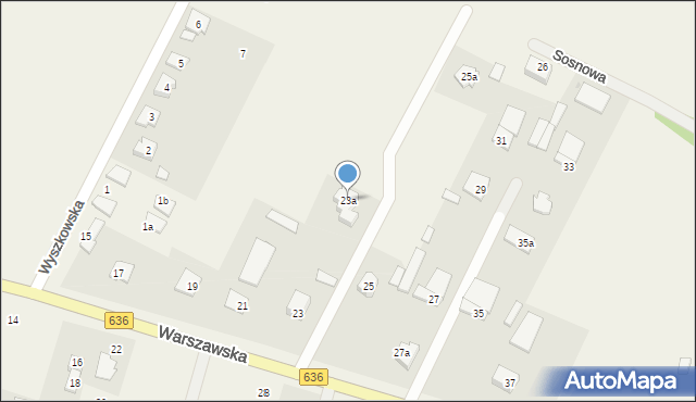 Wola Rasztowska, Warszawska, 23a, mapa Wola Rasztowska