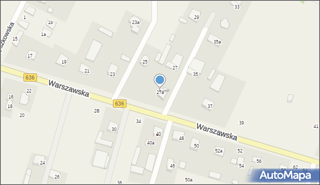 Wola Rasztowska, Warszawska, 27a, mapa Wola Rasztowska