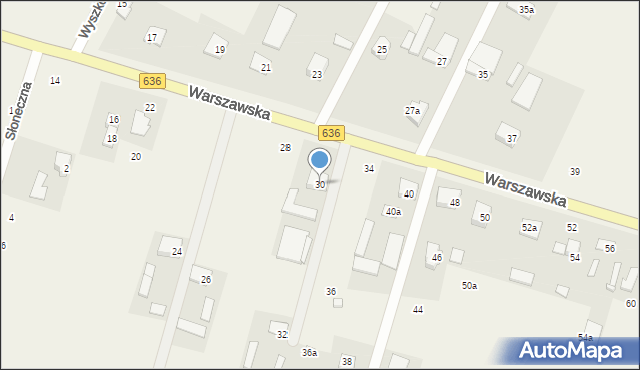 Wola Rasztowska, Warszawska, 30, mapa Wola Rasztowska