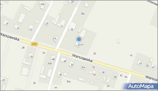 Wola Rasztowska, Warszawska, 37, mapa Wola Rasztowska