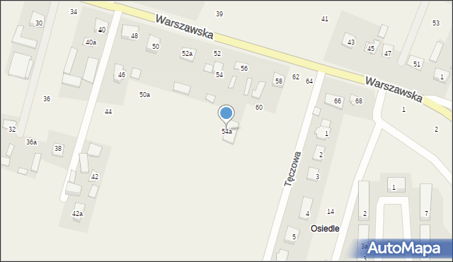 Wola Rasztowska, Warszawska, 54a, mapa Wola Rasztowska