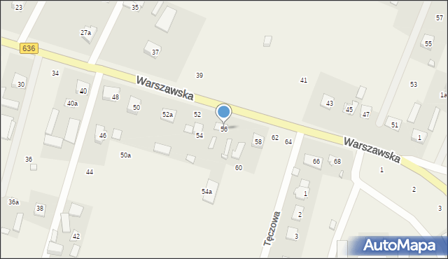 Wola Rasztowska, Warszawska, 56, mapa Wola Rasztowska