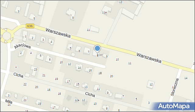 Wola Rasztowska, Warszawska, 8, mapa Wola Rasztowska