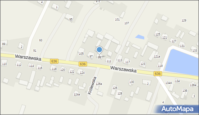 Wola Rasztowska, Warszawska, 99, mapa Wola Rasztowska