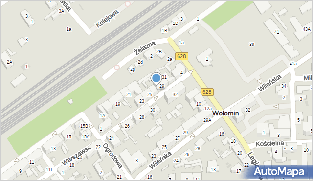 Wołomin, Warszawska, 27, mapa Wołomin
