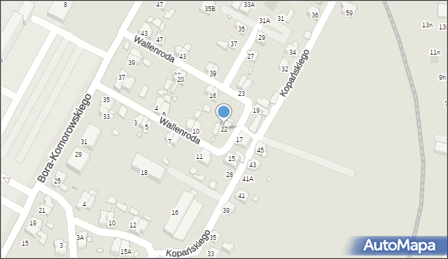 Wrocław, Wallenroda Konrada, 12, mapa Wrocławia