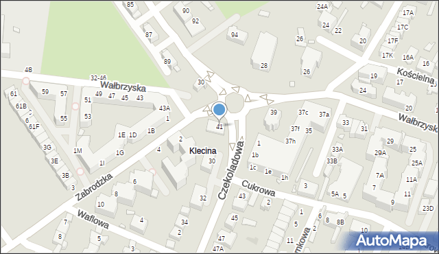 Wrocław, Wałbrzyska, 41, mapa Wrocławia