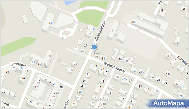 Wrocław, Wawrzyniaka Piotra, ks., 40, mapa Wrocławia
