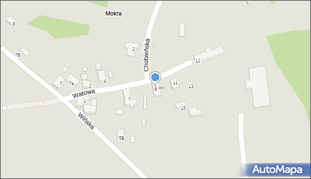 Wrocław, Watowa, 9, mapa Wrocławia