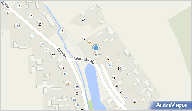 Wysokie, Warszawska, 36, mapa Wysokie