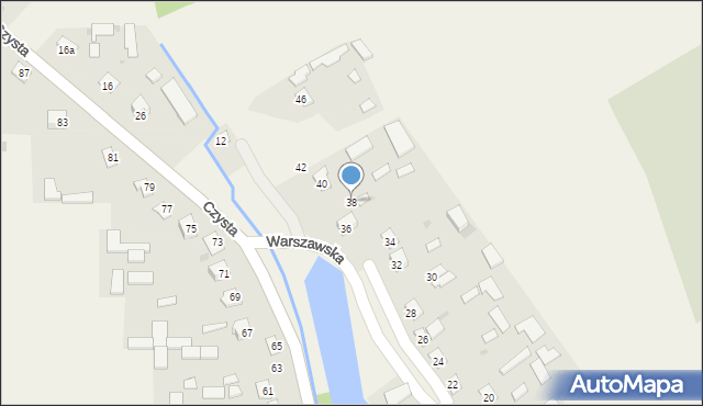 Wysokie, Warszawska, 38, mapa Wysokie