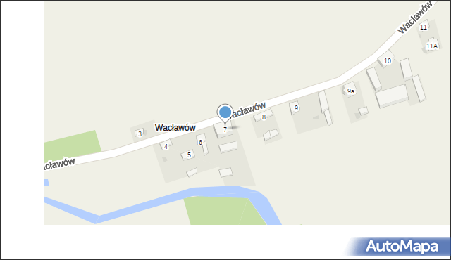 Wysokie, Wacławów, 7, mapa Wysokie