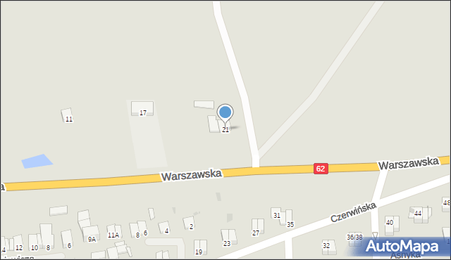 Wyszogród, Warszawska, 21, mapa Wyszogród