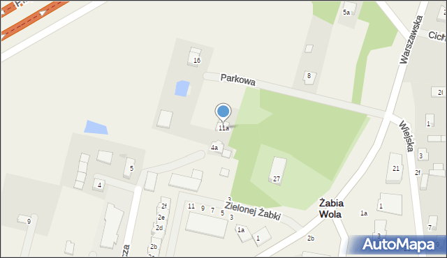 Żabia Wola, Warszawska, 11a, mapa Żabia Wola