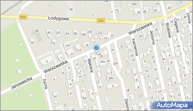Ząbki, Warszawska, 14A, mapa Ząbki