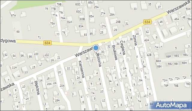 Ząbki, Warszawska, 28, mapa Ząbki