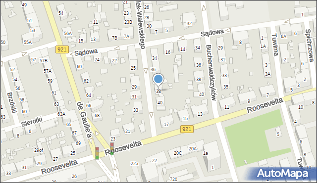 Zabrze, Wallek-Walewskiego Bolesława, 38, mapa Zabrza