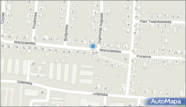 Zabrze, Warszawska, 12, mapa Zabrza