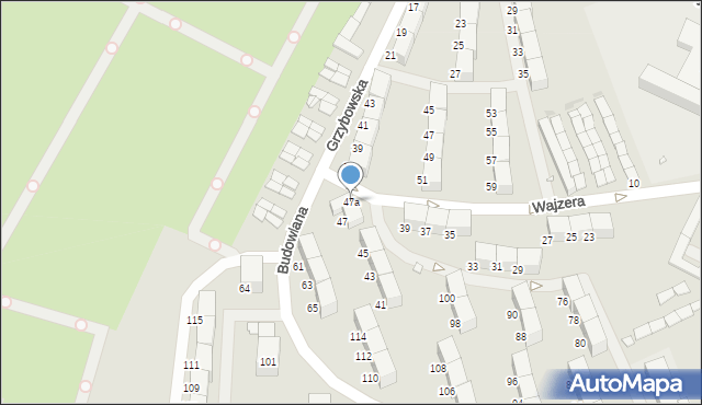 Zabrze, Wajzera Józefa, 47a, mapa Zabrza