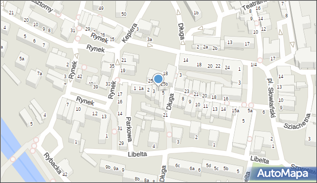 Żagań, Warszawska, 4, mapa Żagań