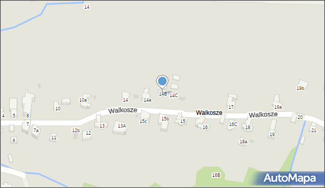 Zakopane, Walkosze, 14B, mapa Zakopanego