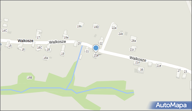 Zakopane, Walkosze, 21a, mapa Zakopanego