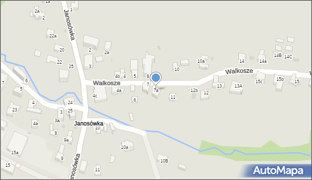 Zakopane, Walkosze, 7a, mapa Zakopanego