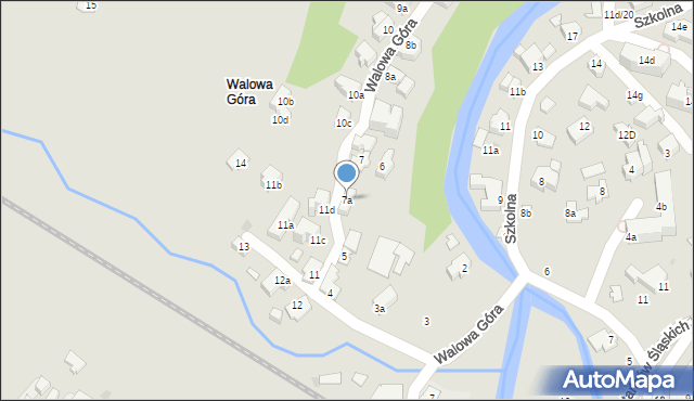 Zakopane, Walowa Góra, 7a, mapa Zakopanego