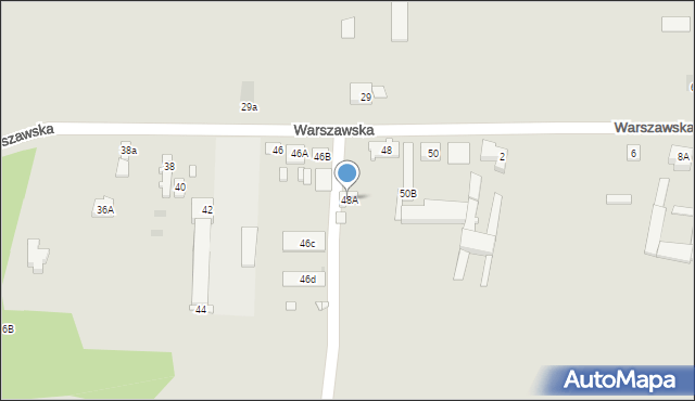 Zakroczym, Warszawska, 48A, mapa Zakroczym