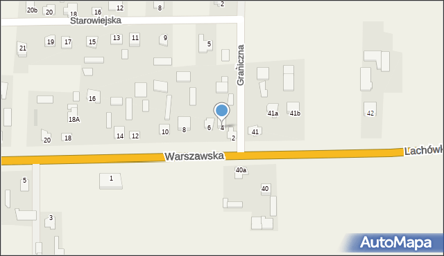 Zalesie, Warszawska, 4, mapa Zalesie