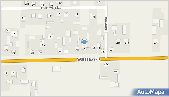 Zalesie, Warszawska, 8, mapa Zalesie