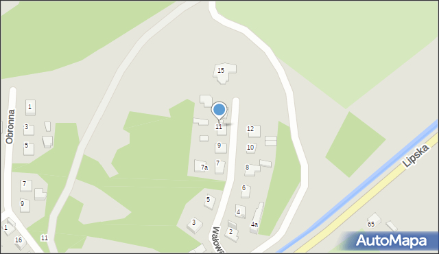 Zamość, Wałowa, 11, mapa Zamościa