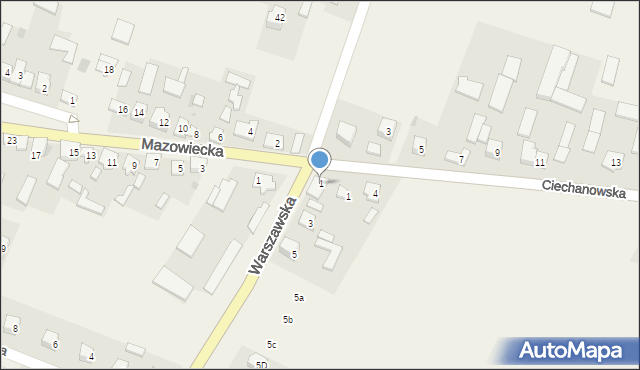 Zawidz Kościelny, Warszawska, 1, mapa Zawidz Kościelny