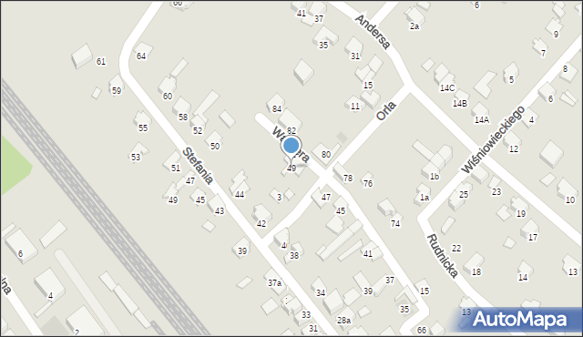 Zawiercie, Wajzlera Bolesława, ks., 49, mapa Zawiercie