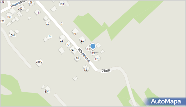 Zawiercie, Wapienna, 15, mapa Zawiercie