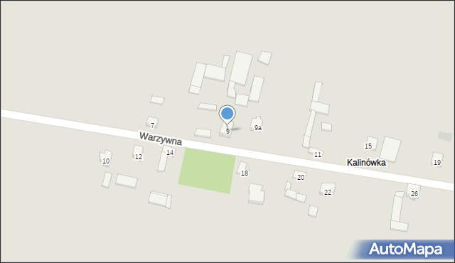 Zawiercie, Warzywna, 9, mapa Zawiercie