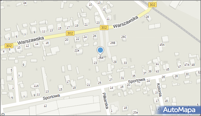 Zbąszyń, Warszawska, 26A, mapa Zbąszyń